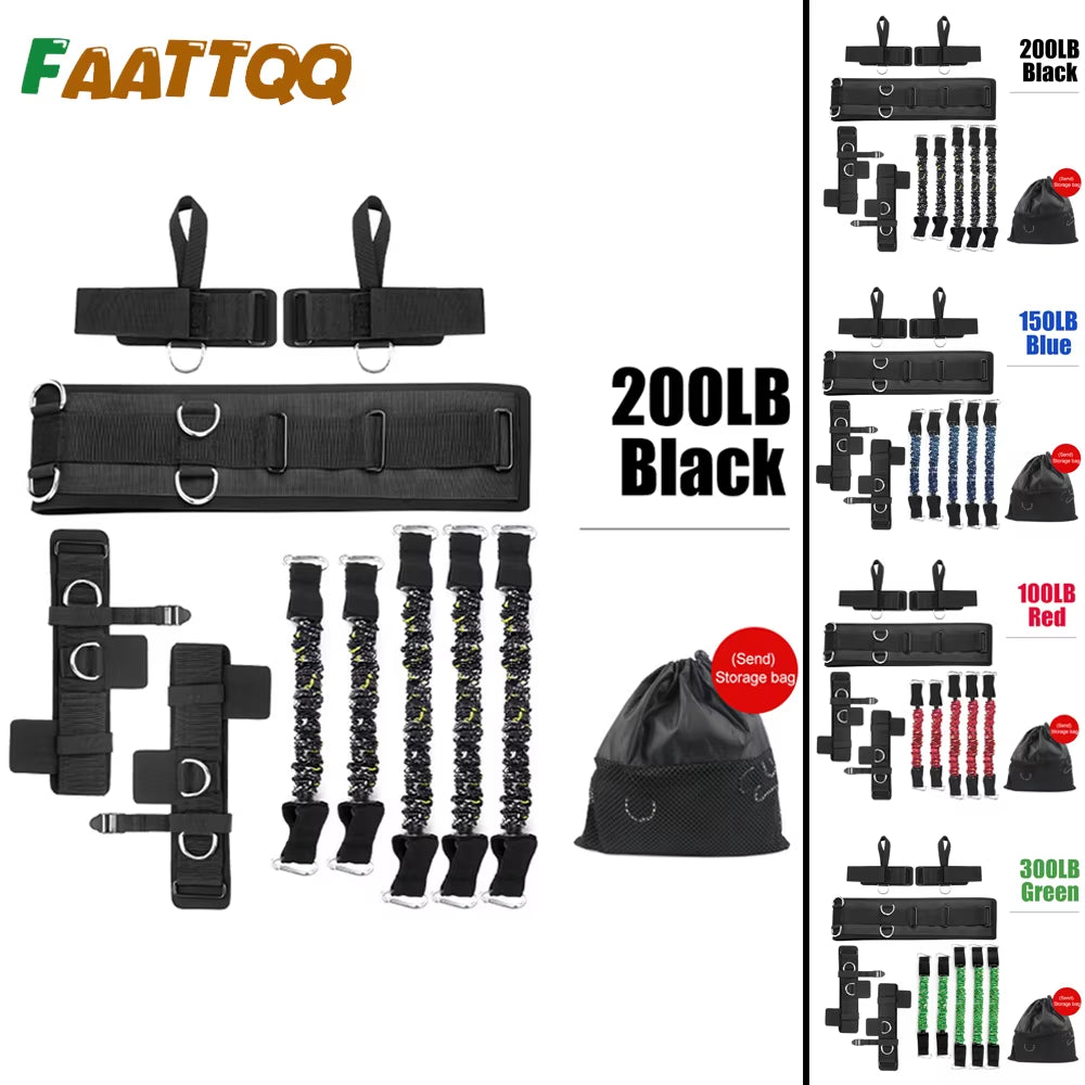 200lb black latex resistance bands MMA training set — hodgepodge52