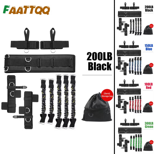 200lb black latex resistance bands MMA training set — hodgepodge52