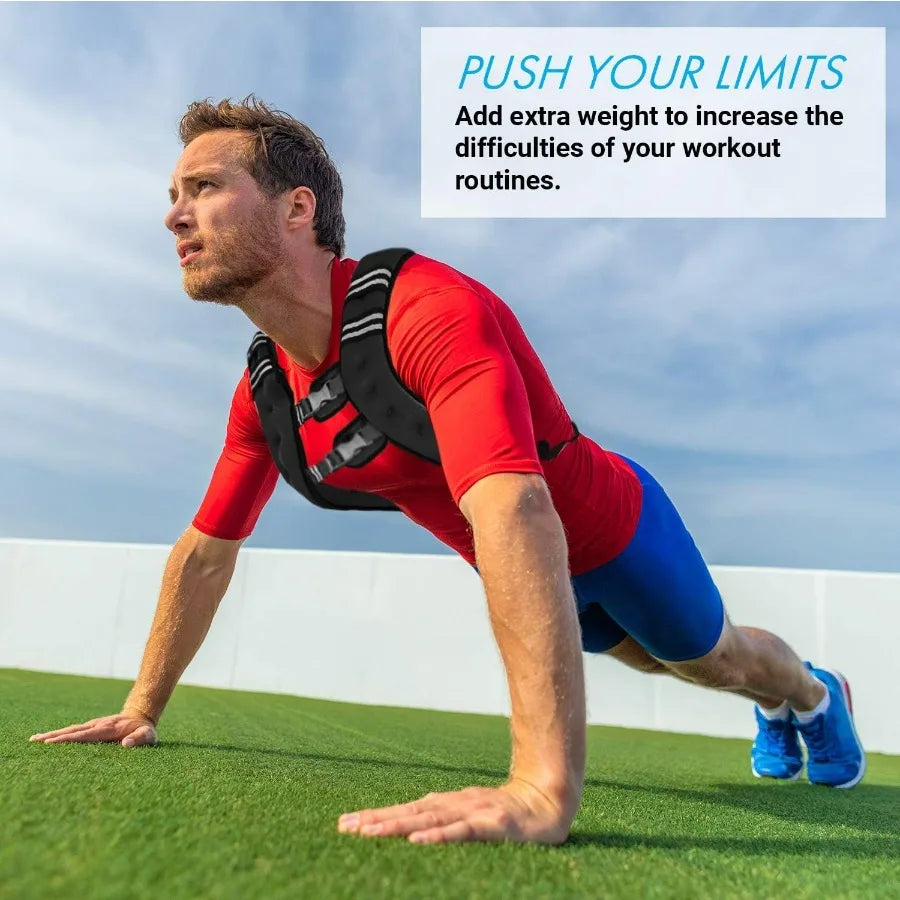 20lbs weighted vest push limits strength training gear — hodgepodge52