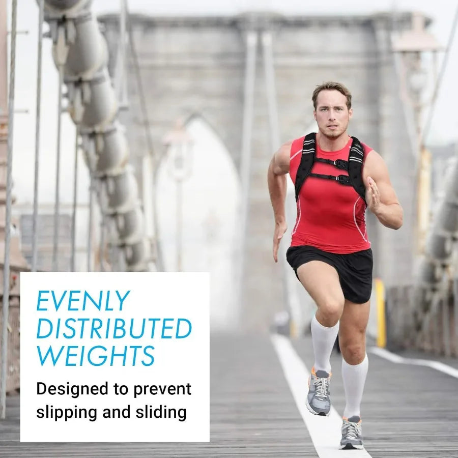 Adjustable weighted vest workout running men women — hodgepodge52