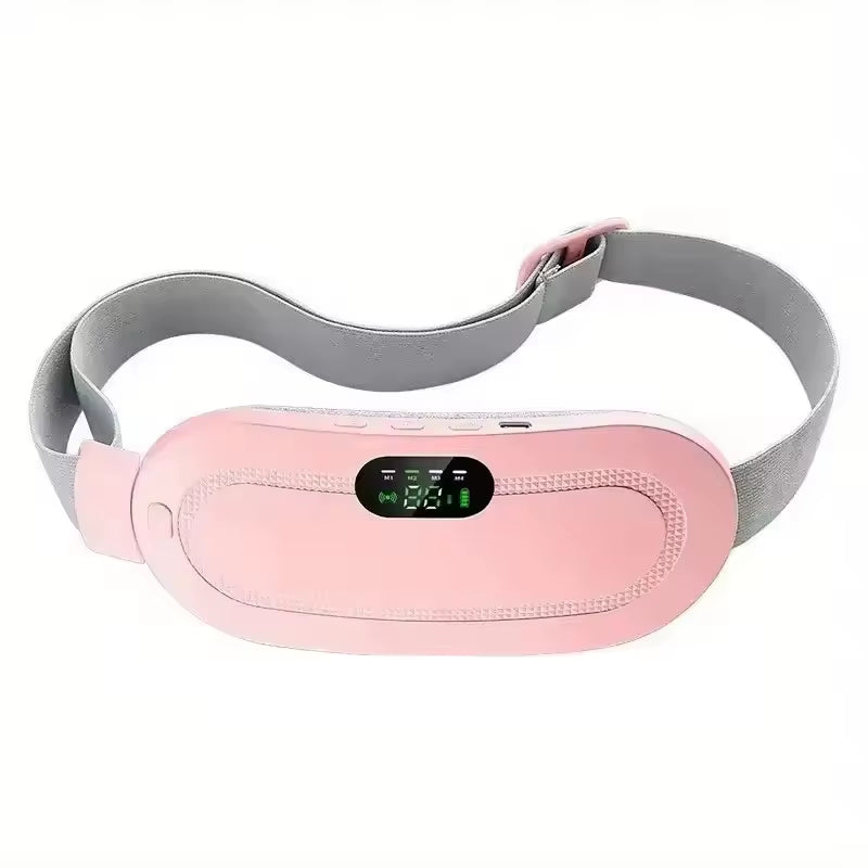 Pink period heating belt menstrual cramp pain relief — hodgepodge52